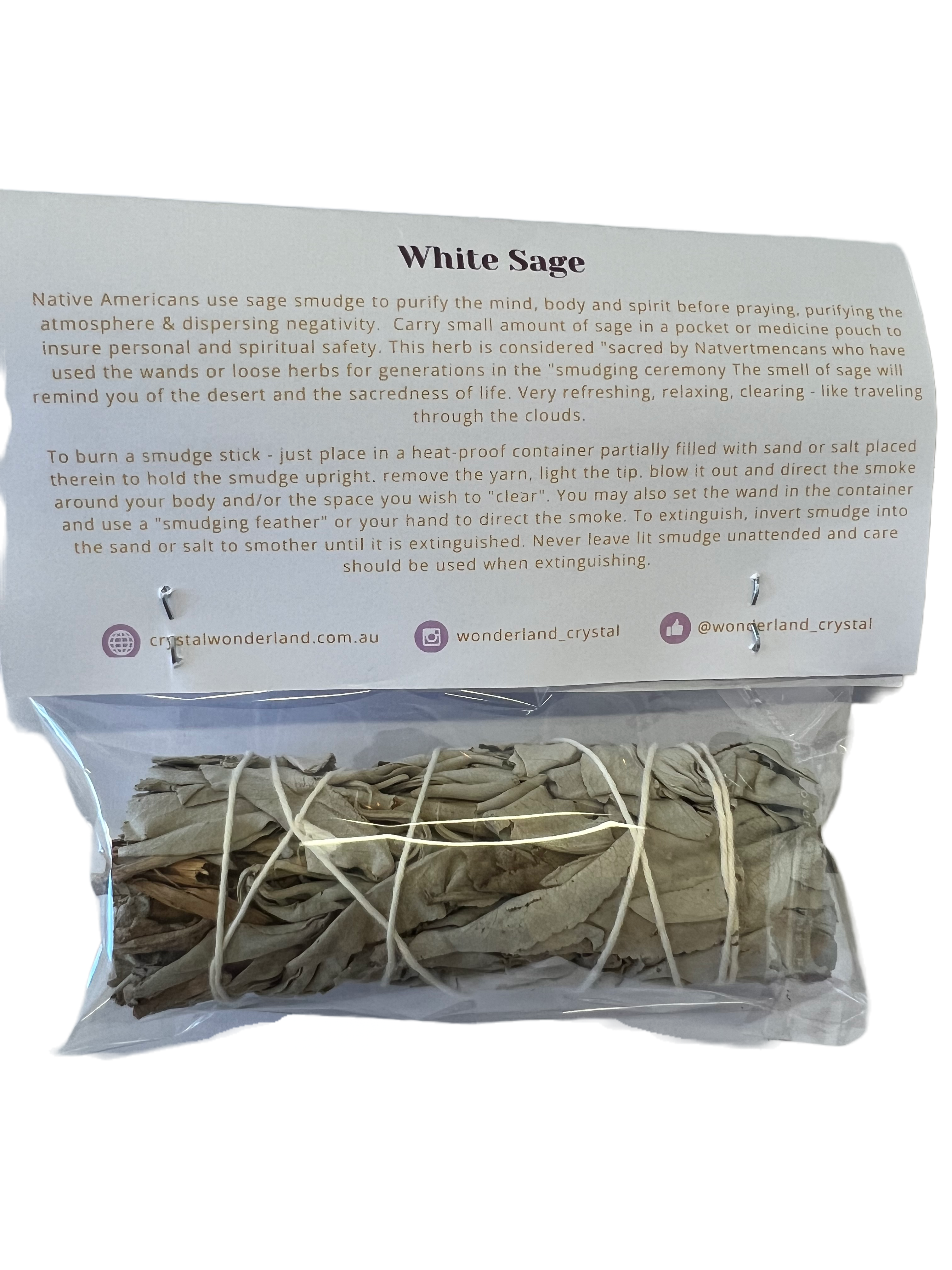 Smudge Stick White Sage 10cm