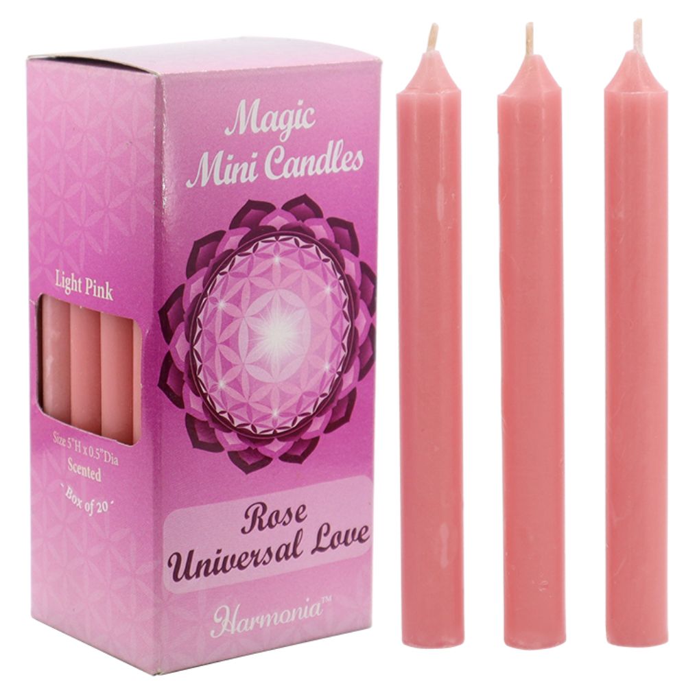 Magic Mini Candles Love Rose Scented Light Pink