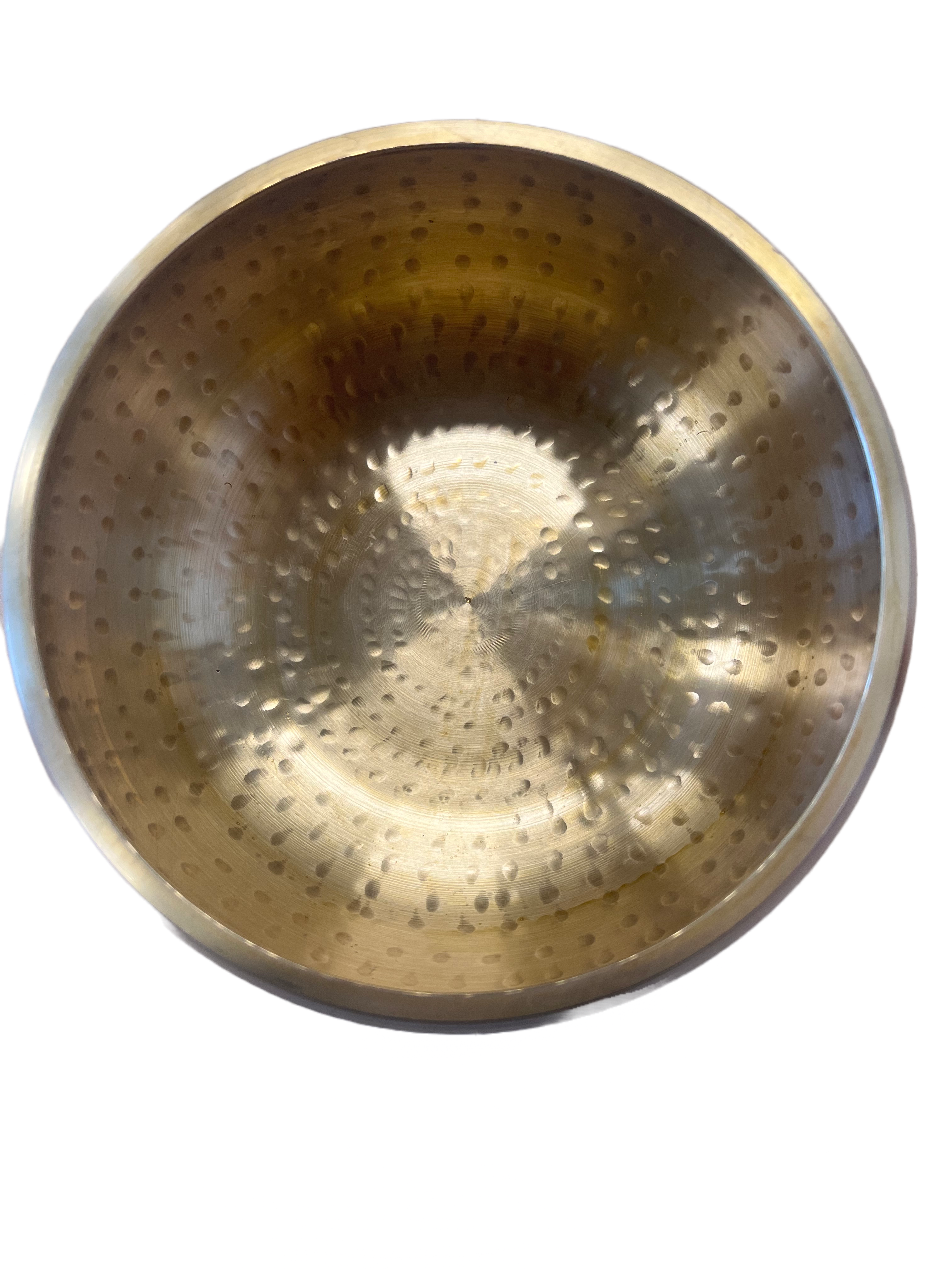 Tibetan Singing Bowl Hand Beaten Hammered Brass 17cm