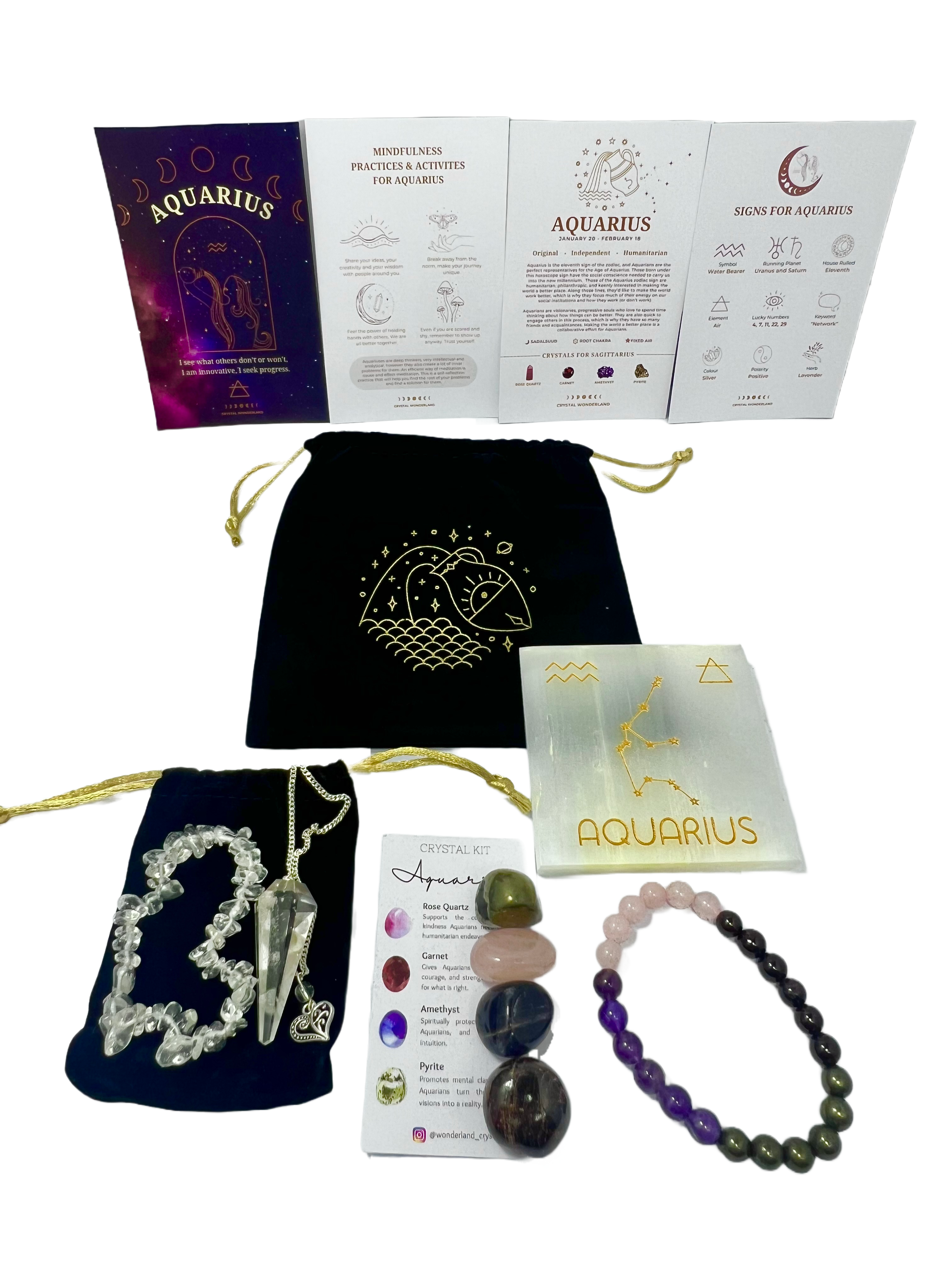 Crystal Wonderland Zodiac Crystal Set Aquarius