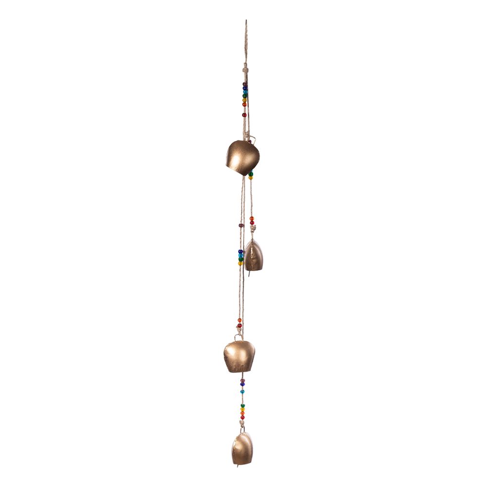 4 Cow Bells on String Hanging Bell