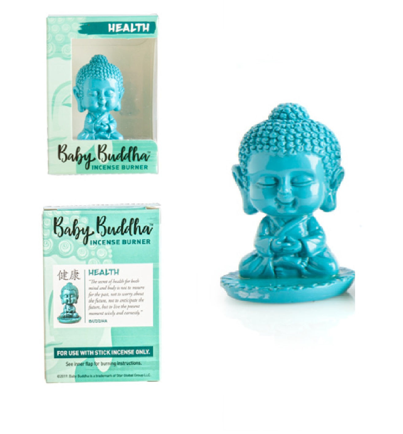 Baby Buddha Incense Burner Holder- Health