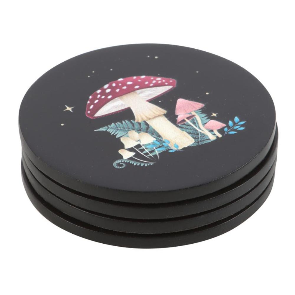 Enchanted Mushroom Forest MDF Coaster Set of 4