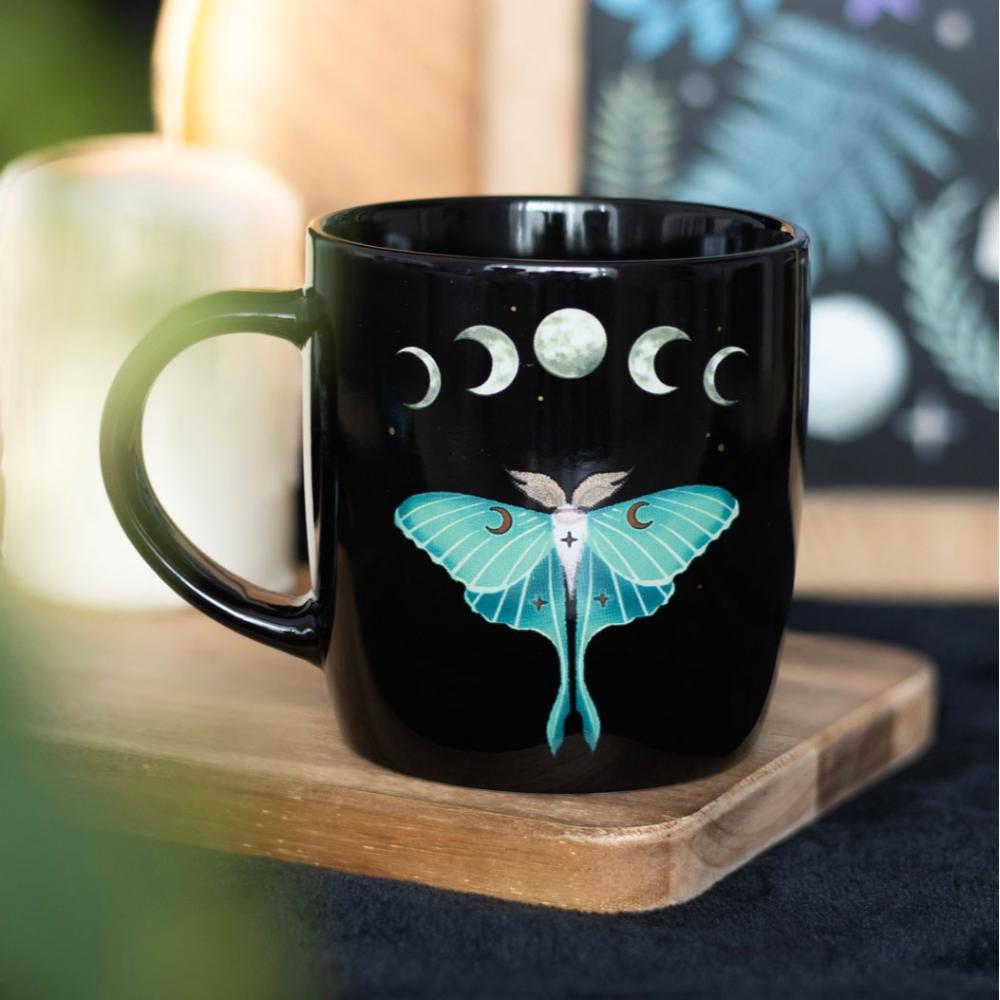 Dark Forest Moth Ceramic Mug