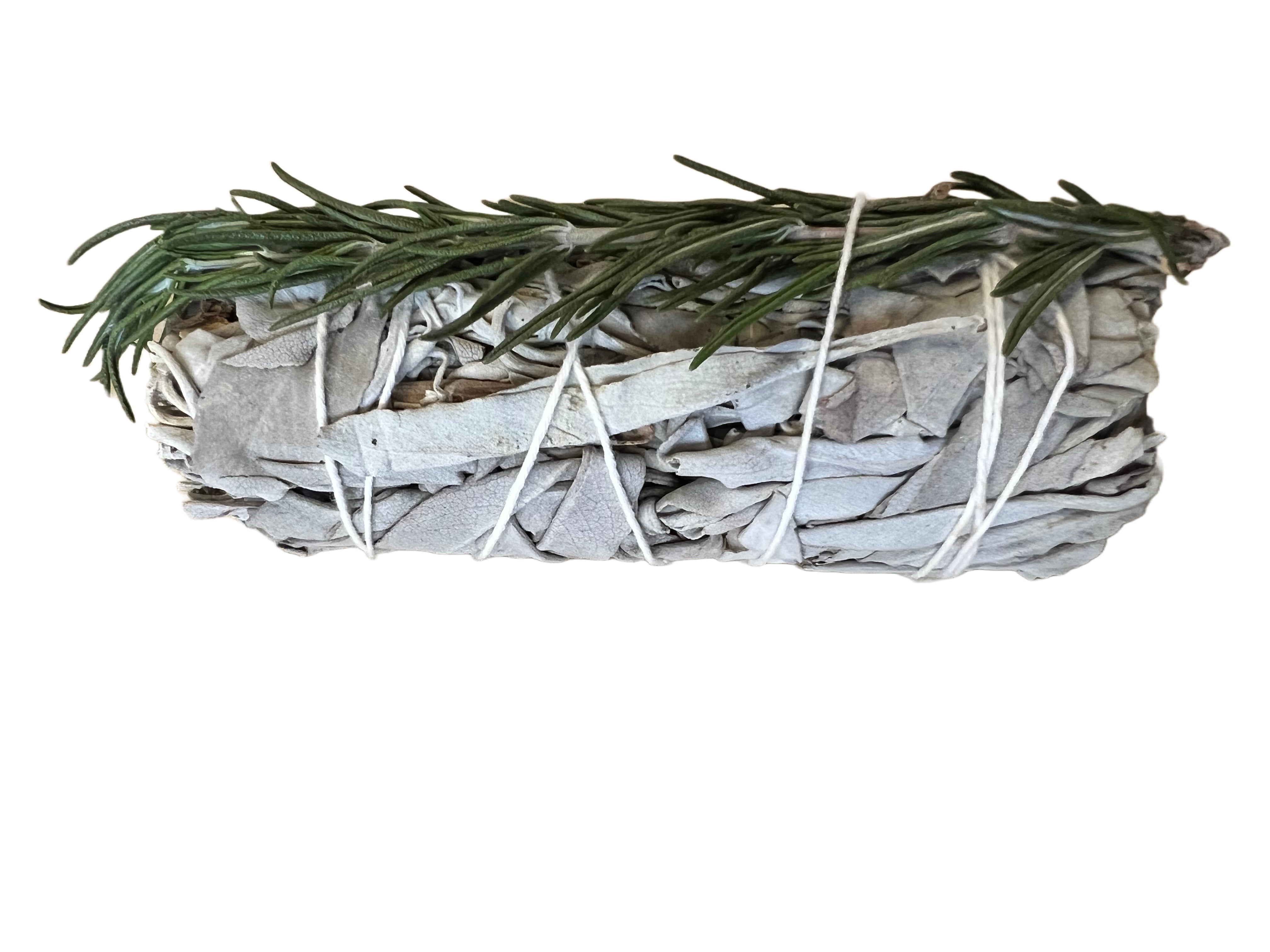 Smudge White Sage with Rosemary Clarity Prosperity and Abundance 1 Units