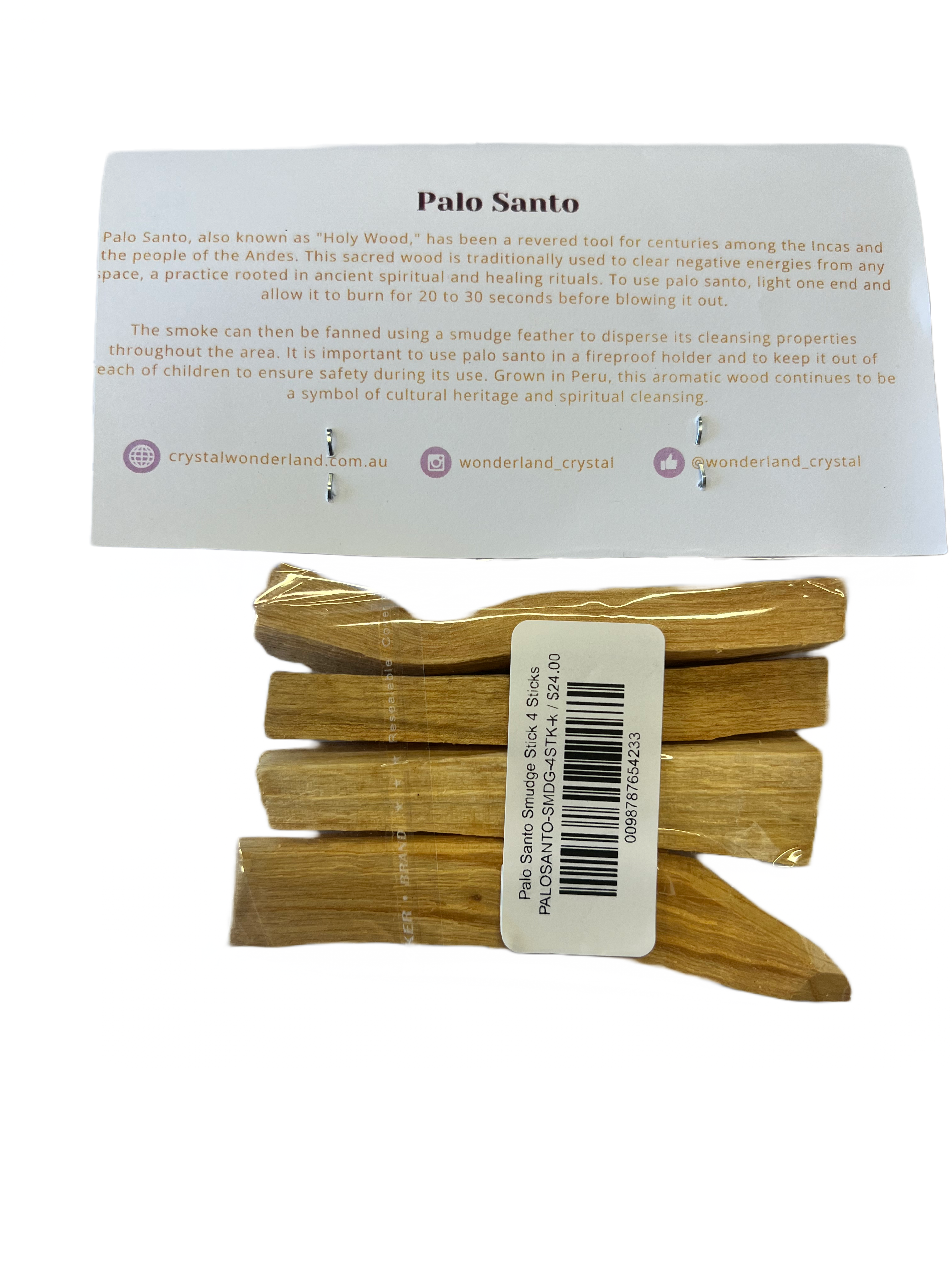 Palo Santo Smudge Stick 4 Sticks