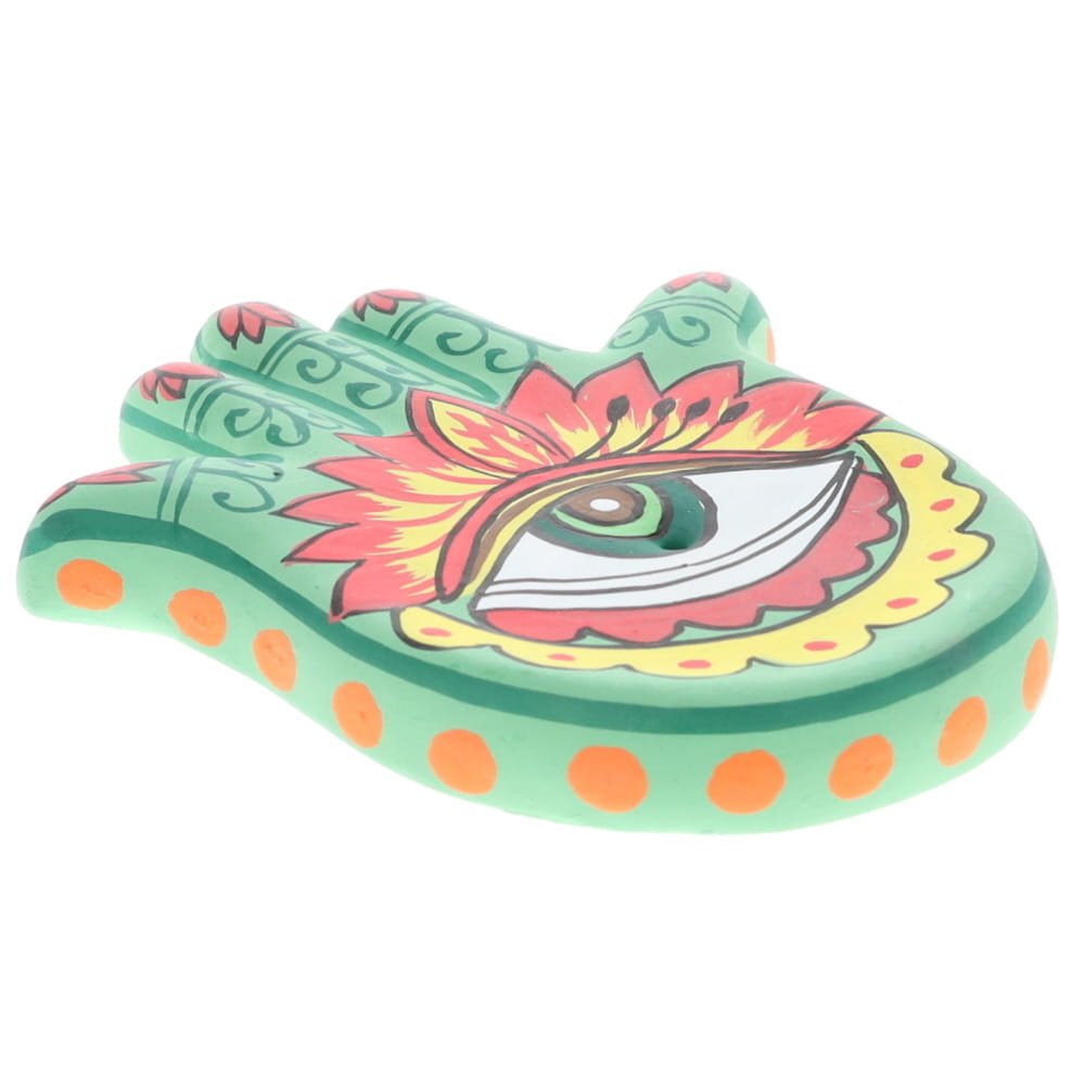 Hamsa Hand Incense Green Holder