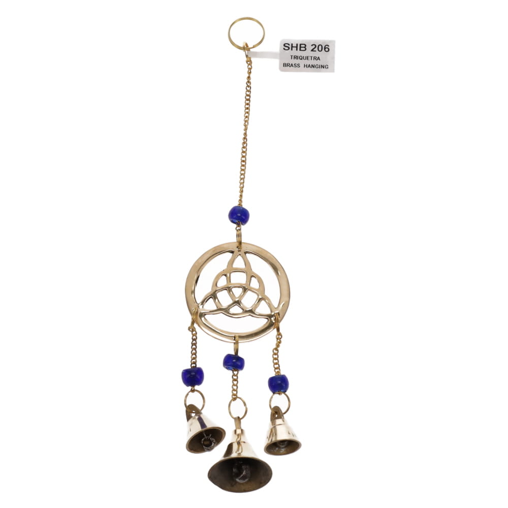 Triquetra Brass Hanging Bell Wind Chime 20cm