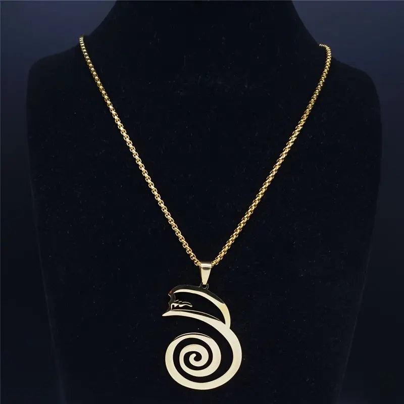 Dai Ko Myo Reiki Master Symbol Stainless Still Pendant - Gold