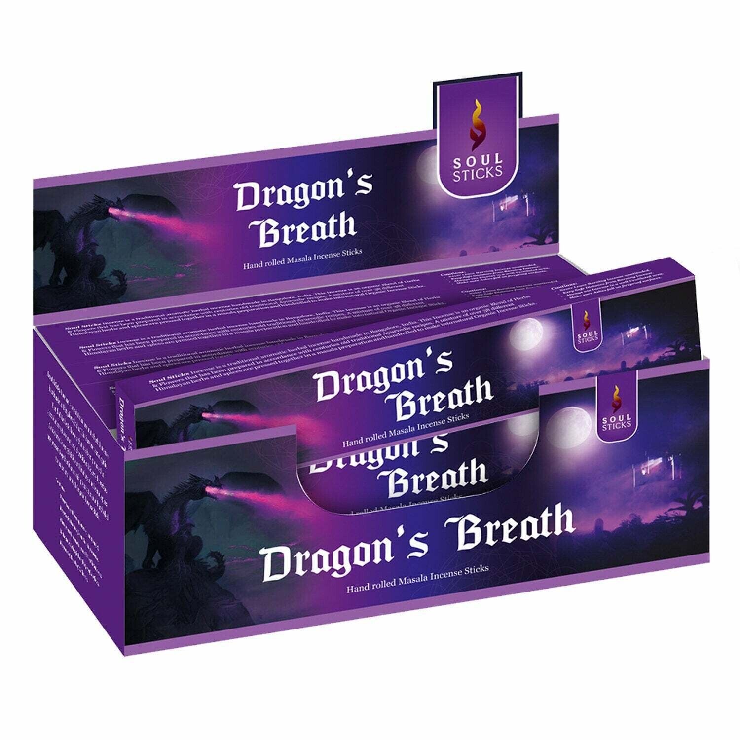Dragon`s Breath Incense Soul Stick Natural Essence Aromatic -12 Packets
