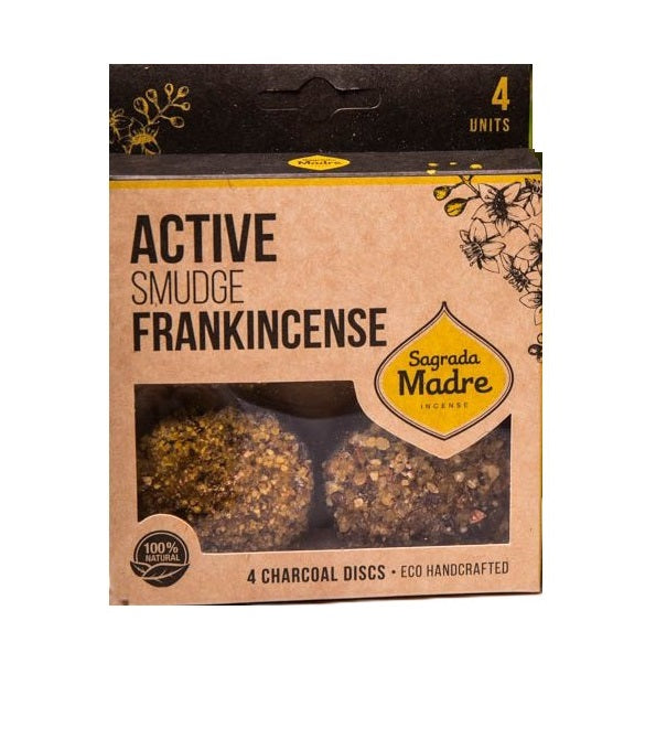 Sagrada Madre Natural Frankincense Charcoal Disc Pack of 4