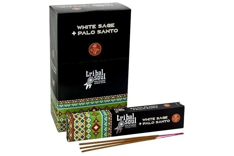 White Sage and Palo Santo Tribal Soul Incense Smudge Sticks - 1 Box