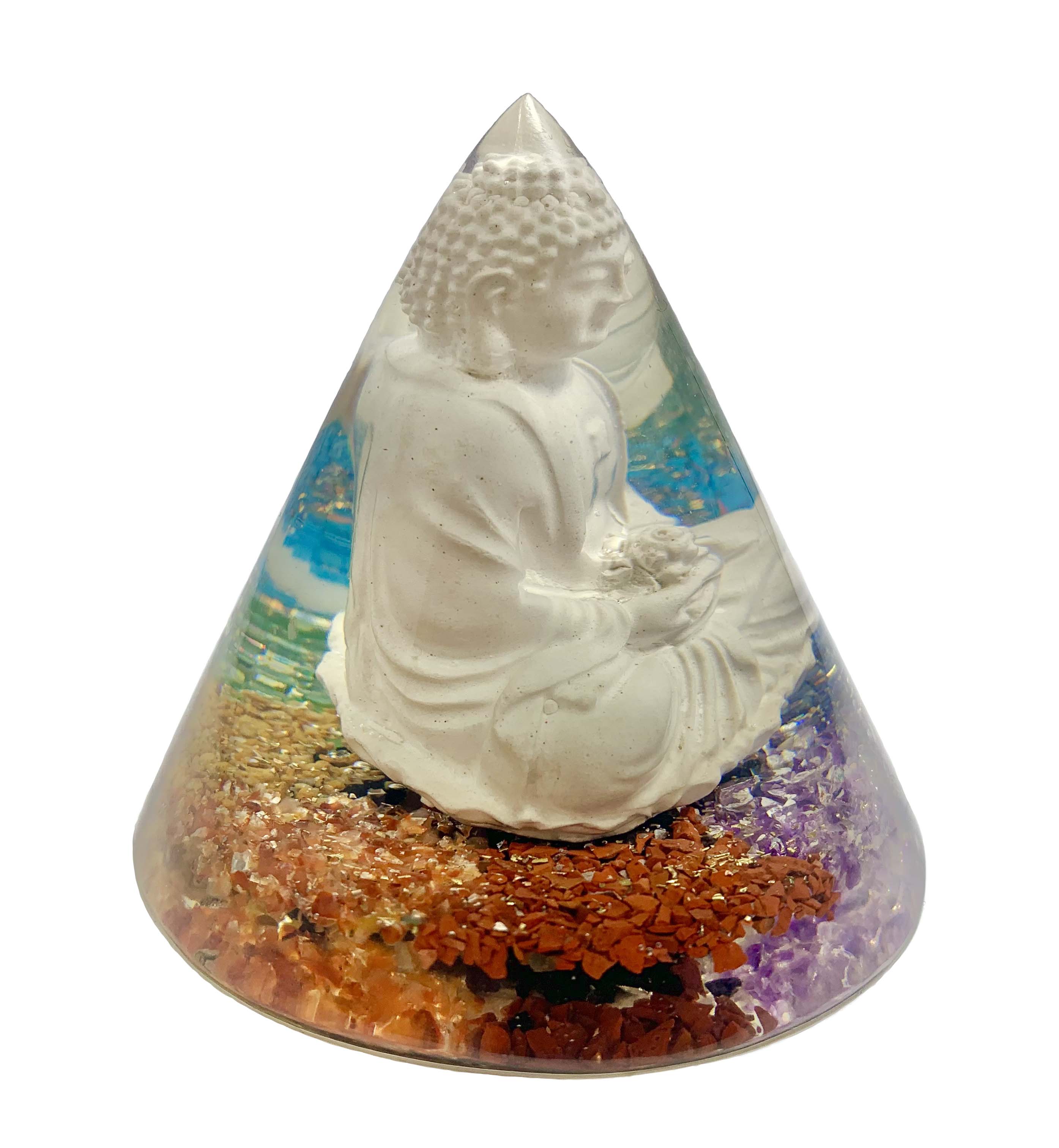 Buddha Orgonite Conical Pyramid