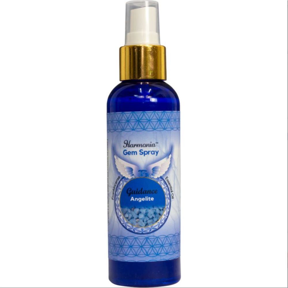Harmonia Gem Spray Guidance Angelite Frankincense Essential Oil