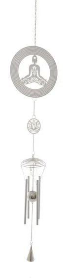 Silver Mystic Wind Chime Hanging Bell - Buddha