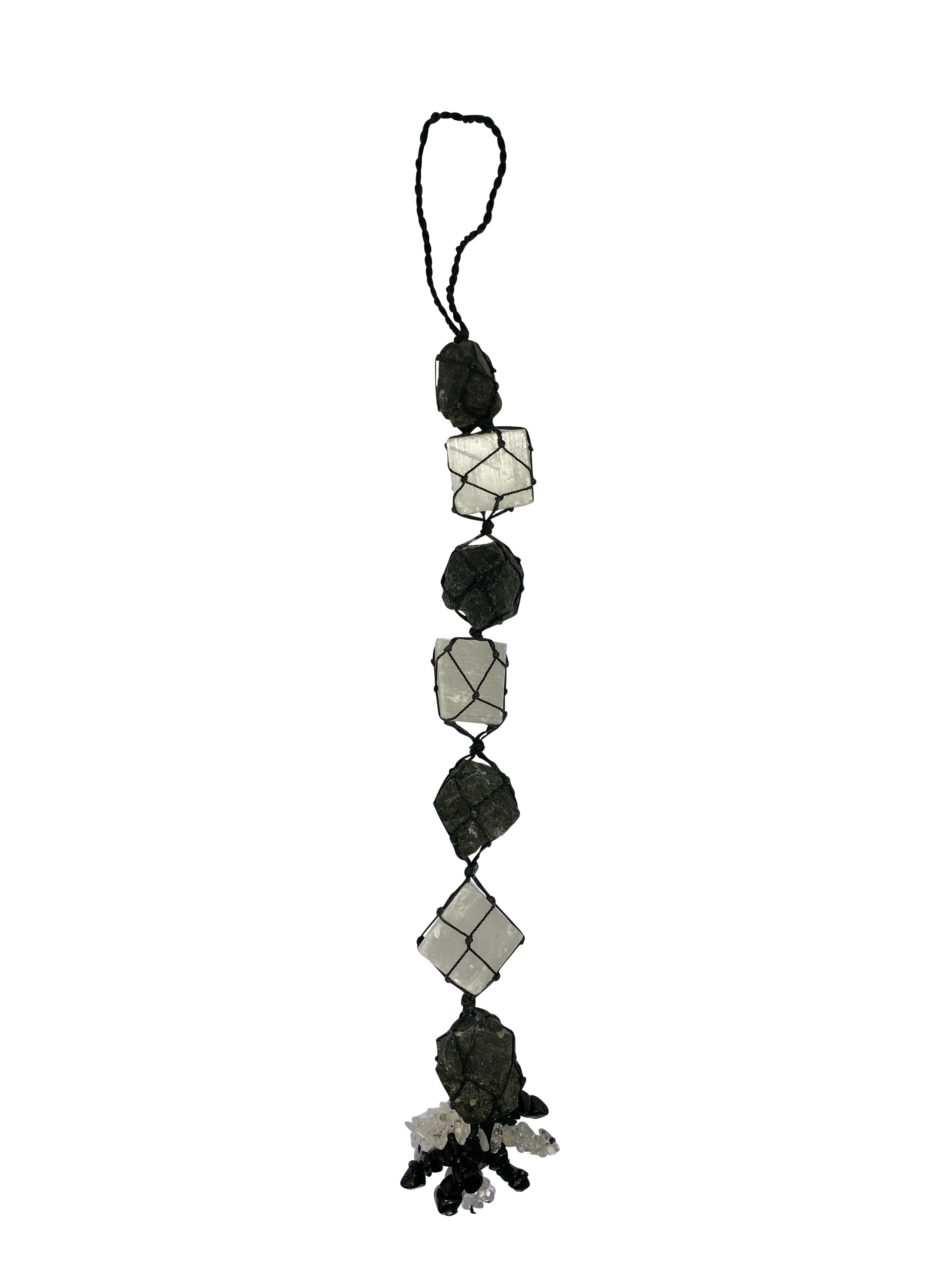 Black Tourmaline and Selenite Door Hanger