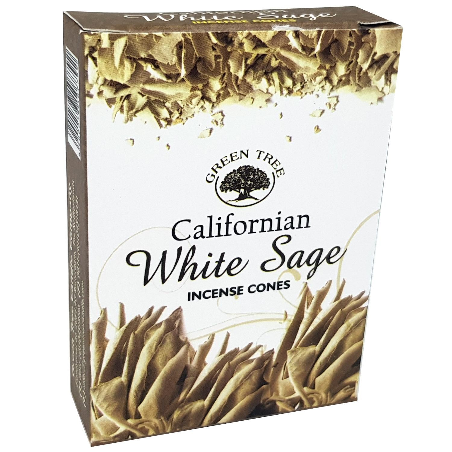 California White Sage 120 Cone Incense Green Tree