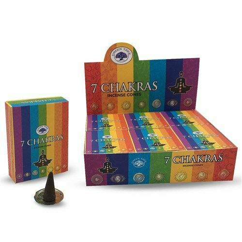 Seven Chakras 120 Incense Cones Green Tree