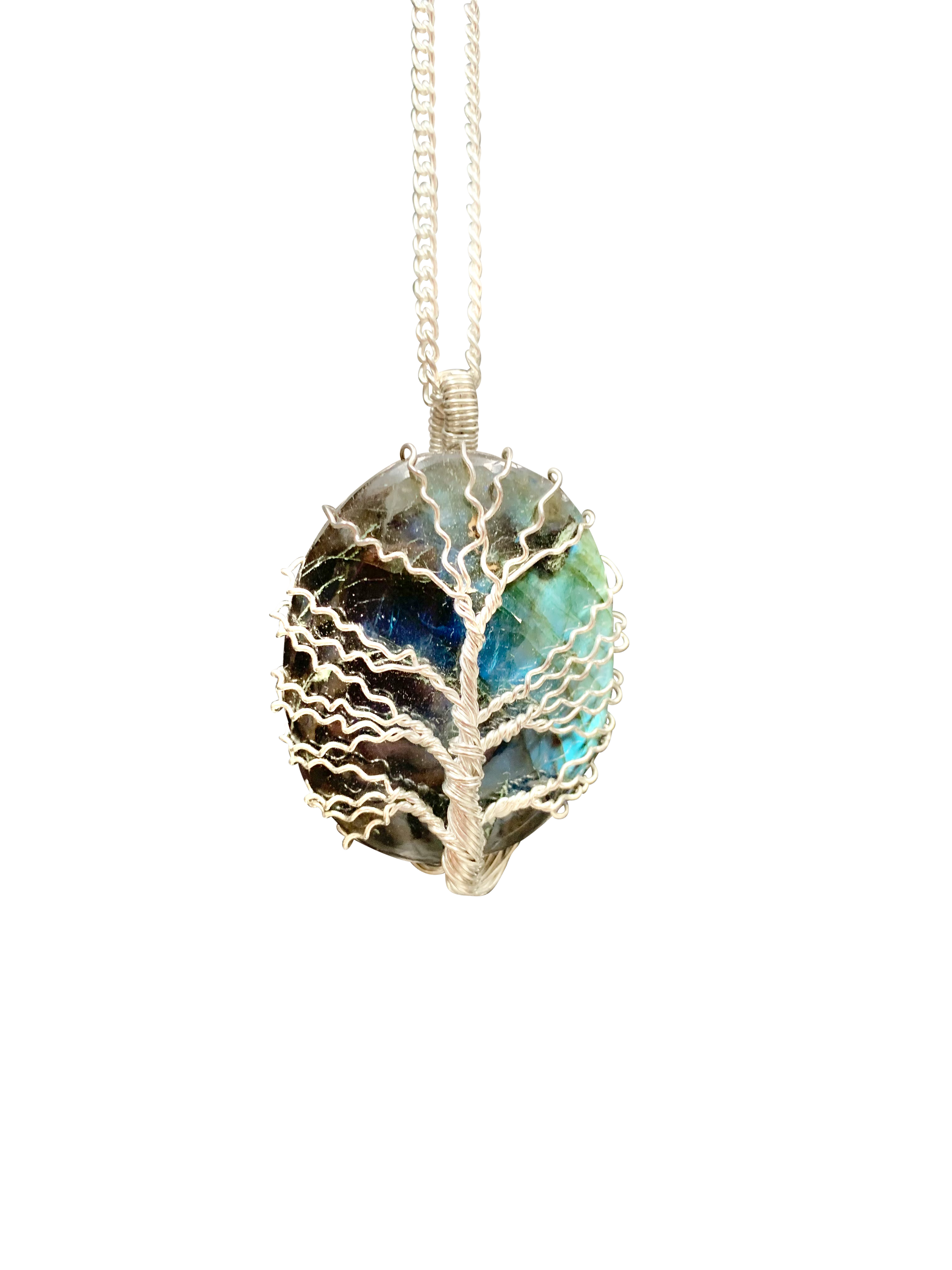 Labradorite tree of on sale life pendant