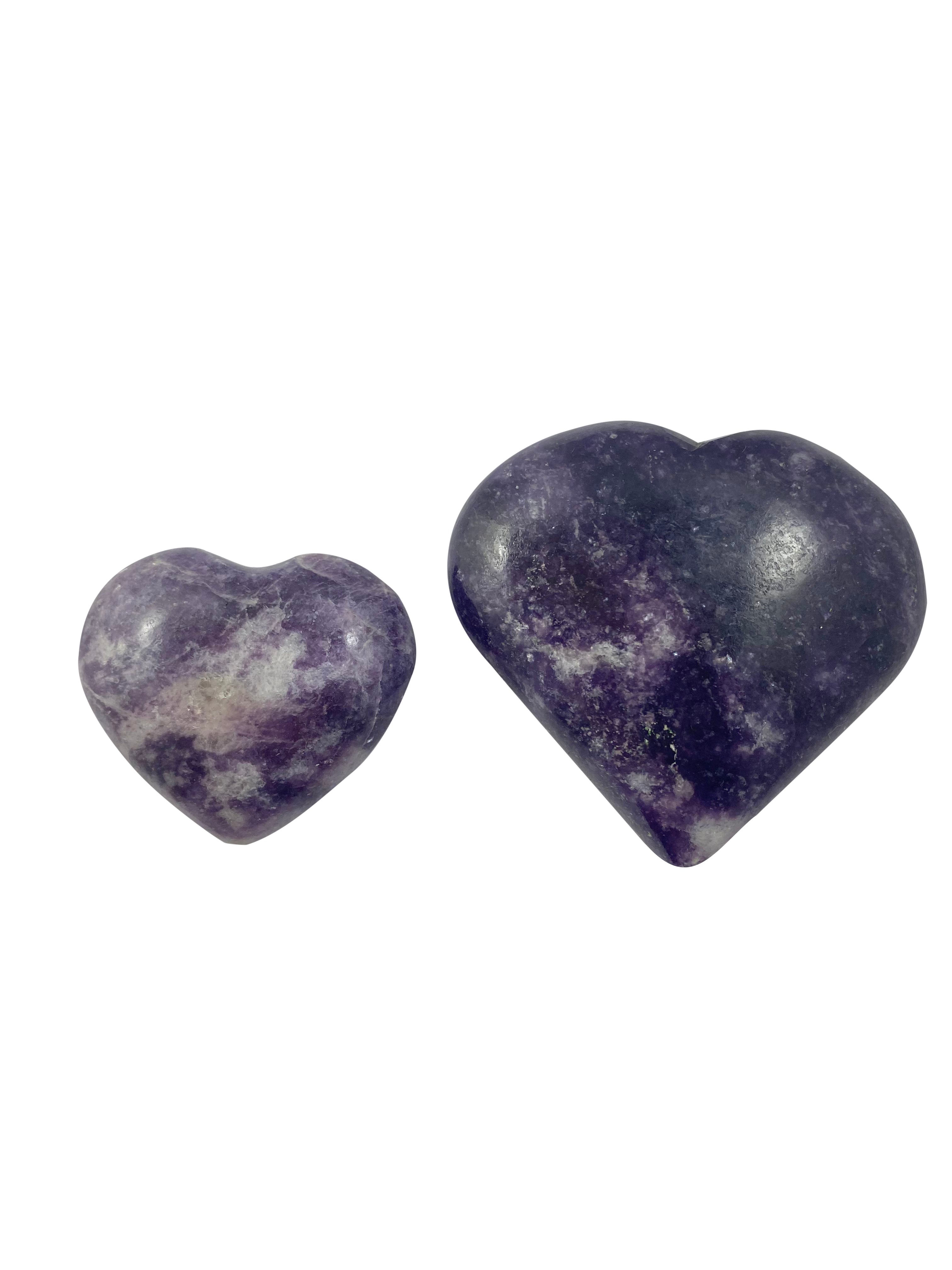 Lepidolite Small Puffy Heart Balance & Emotional Healing Gemstone