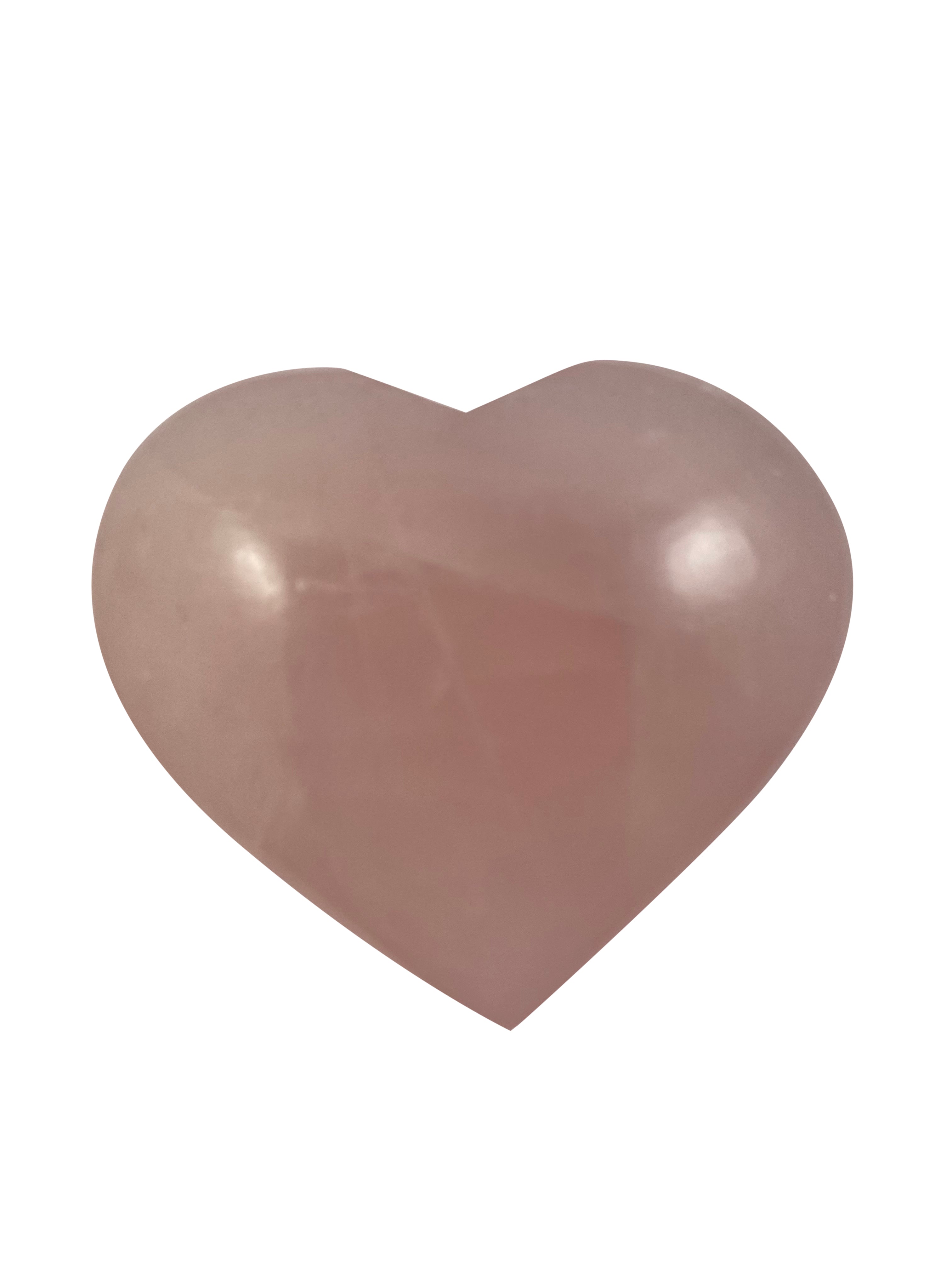 Rose Quartz Puffy Heart Love & Confidence Gemstone Large