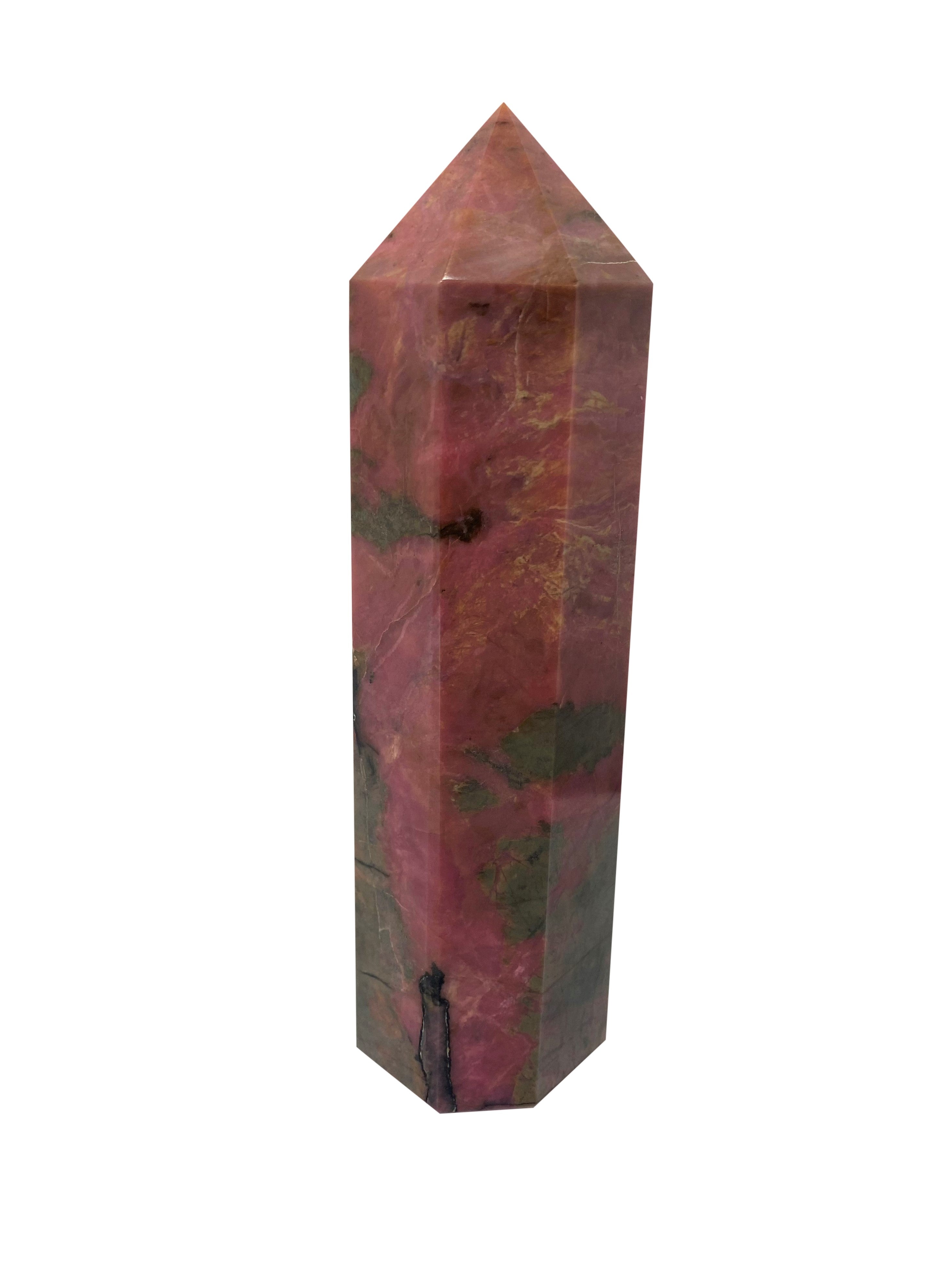 Rhodonite Large Tower Obelisk - A