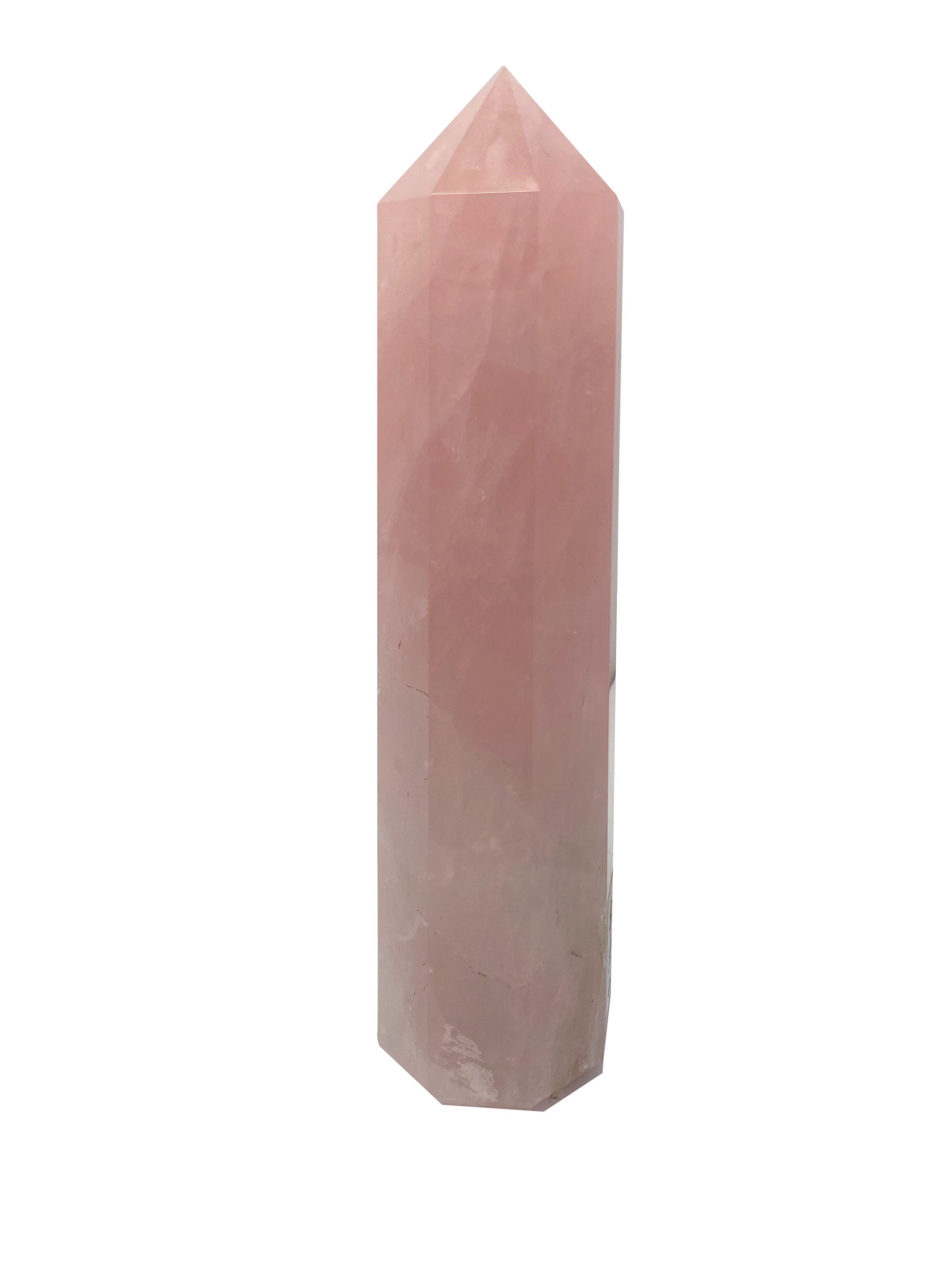 Rose Quartz Large Tower Obelisk - D