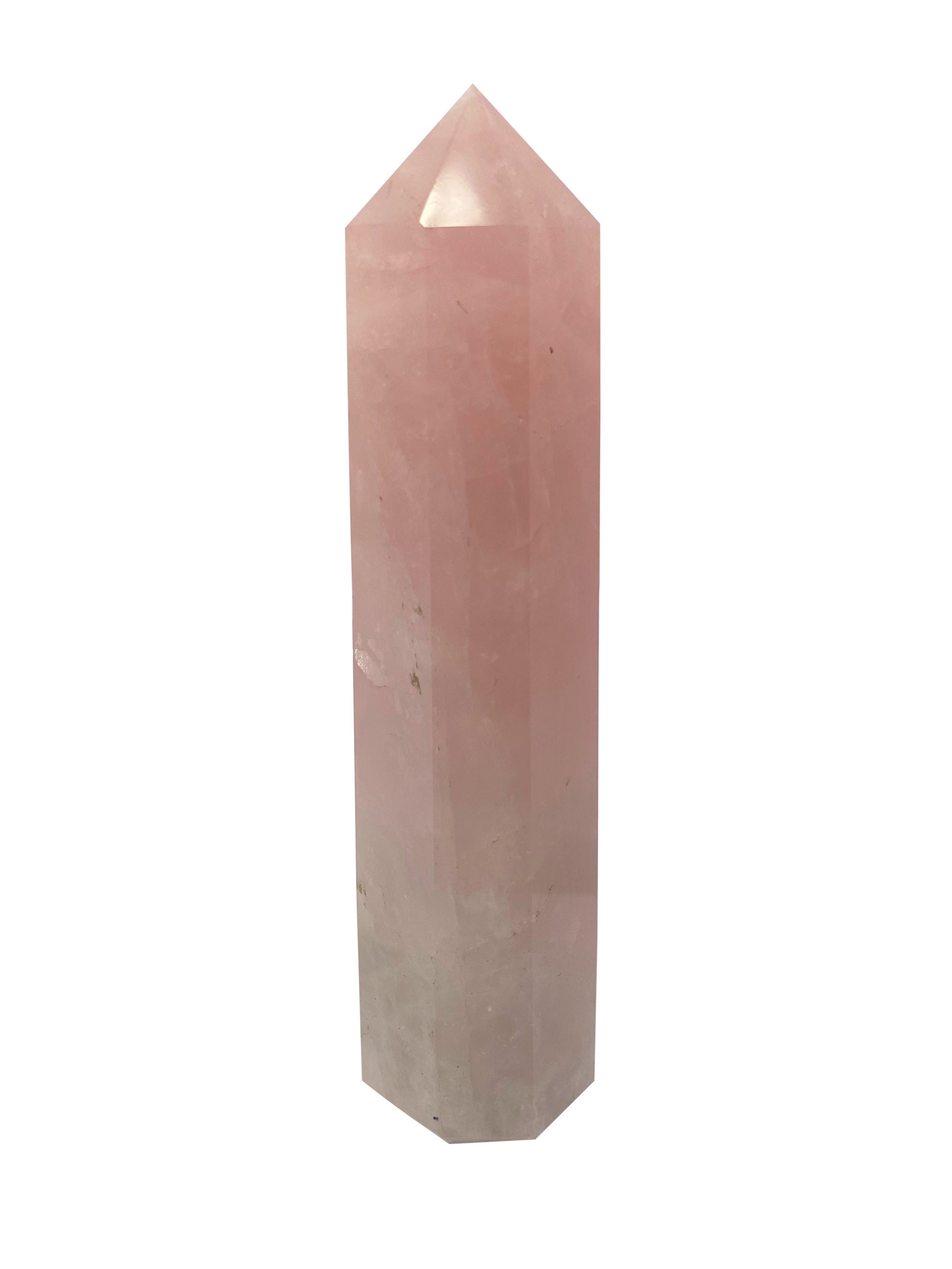 Rose Quartz Large Tower Obelisk - D