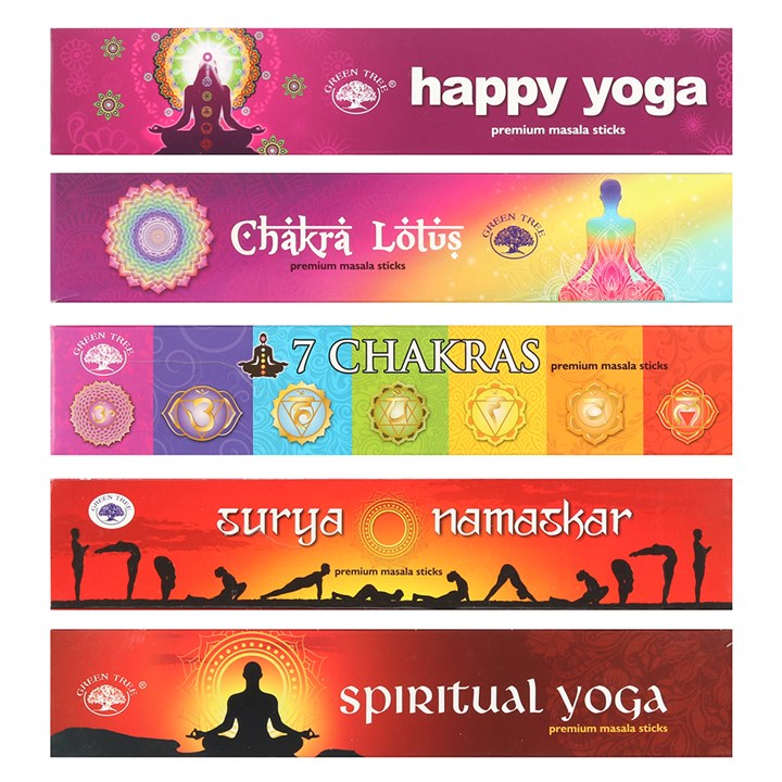 Green Tree Yoga Incense Sticks Collection Set 6 Packs