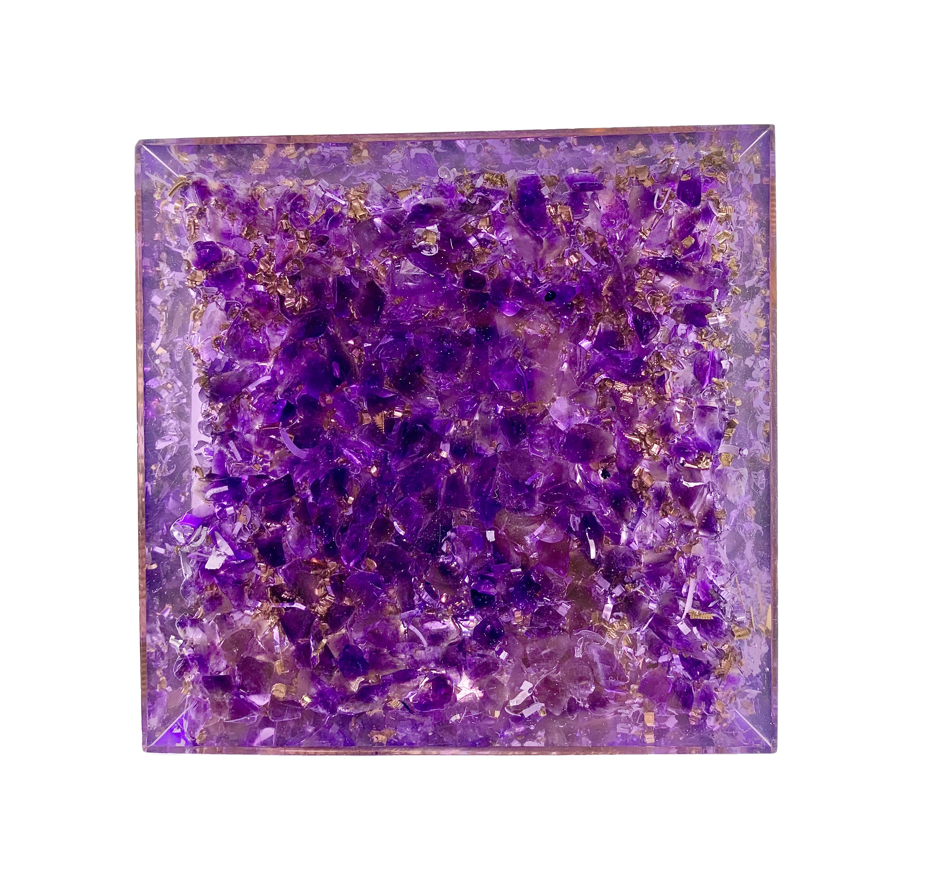 Amethyst Orgonite Purple Rain Pyramid