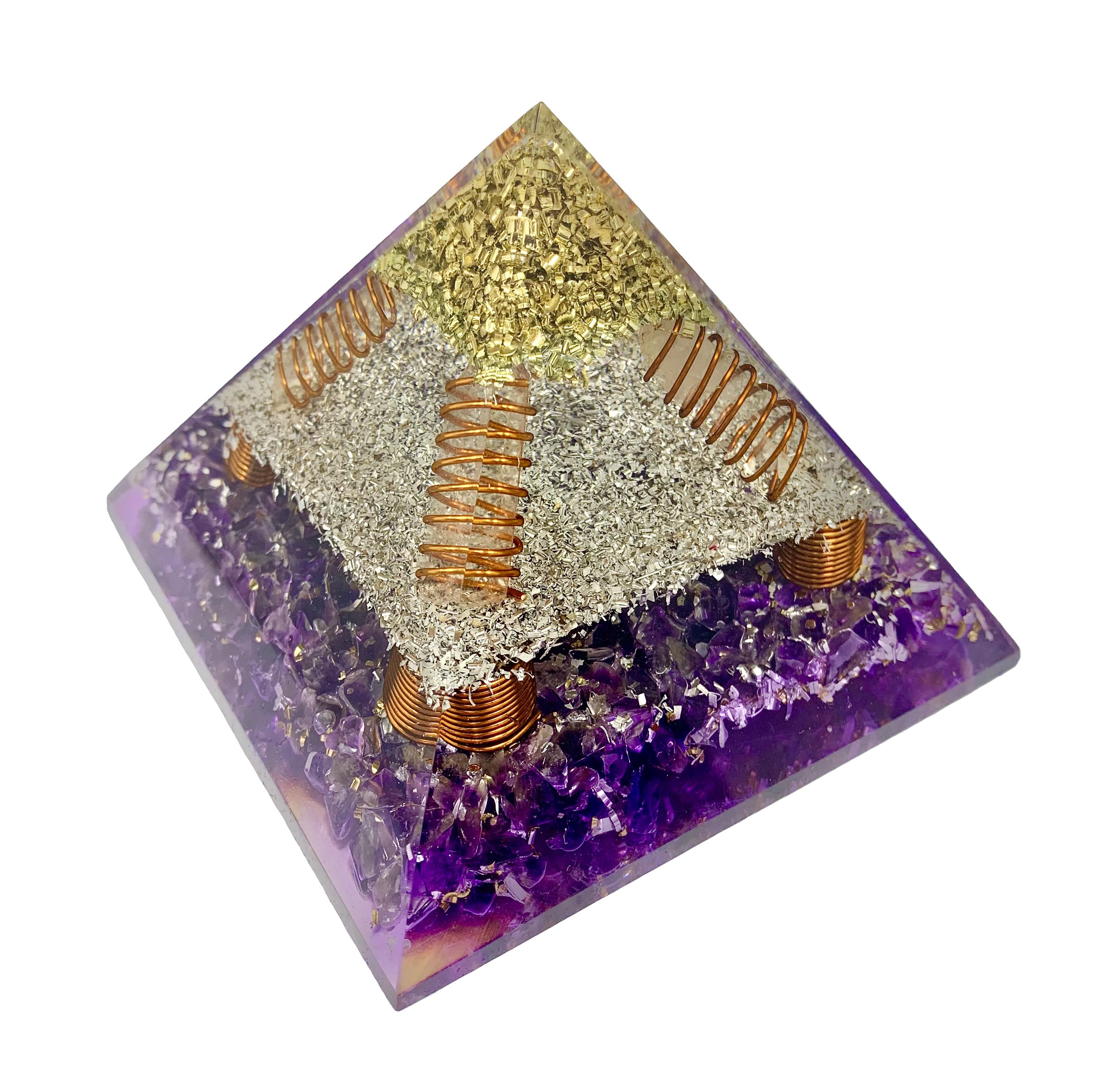 Amethyst Orgonite Purple Rain Pyramid