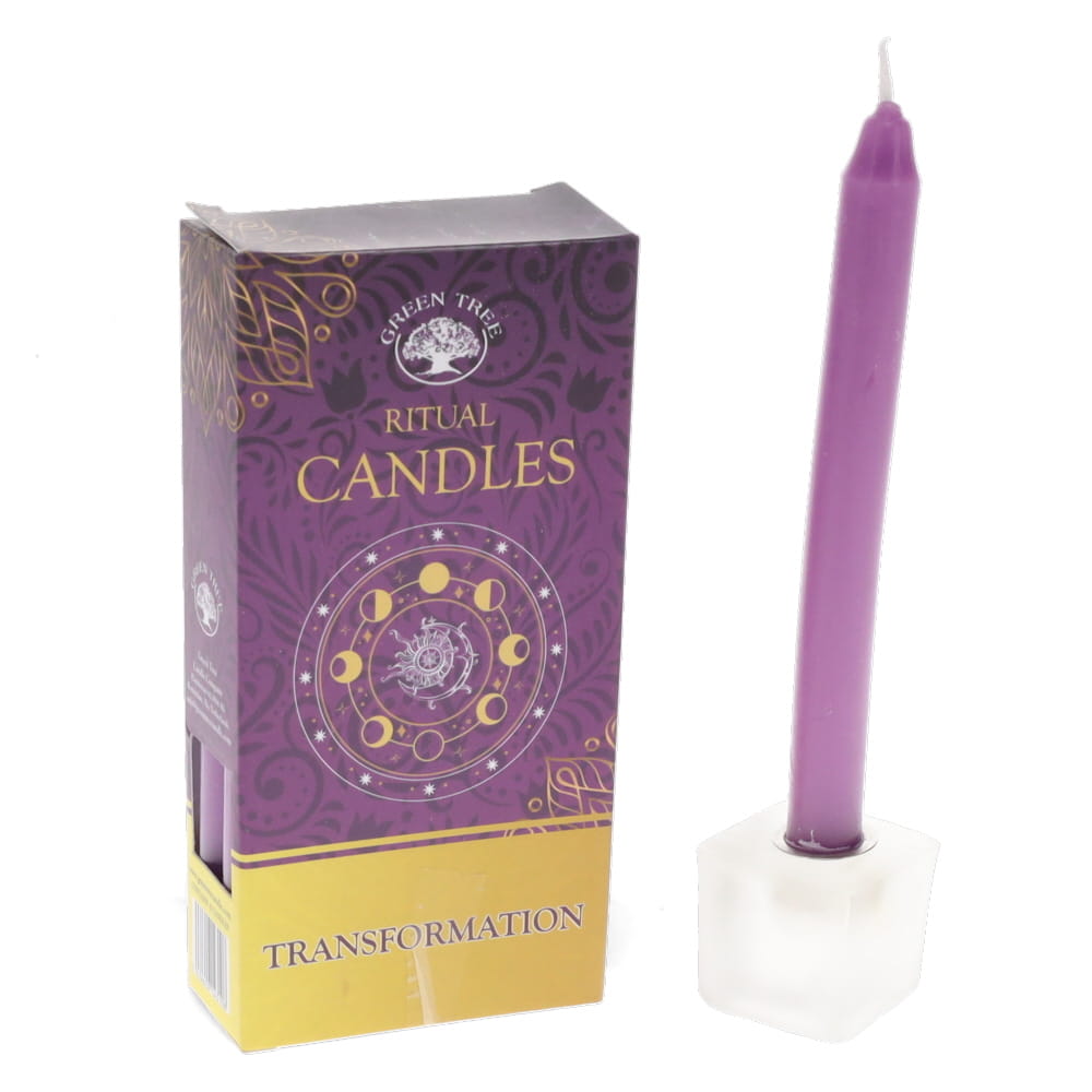 Transformation Candle Green Tree Candles Rituals Spells - Purple